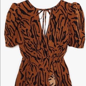 NWT Nasty gal easy tiger plus midi dress